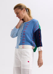 Thread Detail Cardi- Blue
