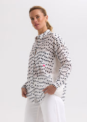 Cotton Voile Shirt- White Love