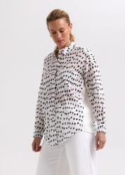 Cotton Voile Shirt- White Love
