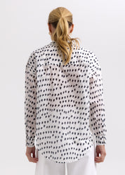 Cotton Voile Shirt- White Love