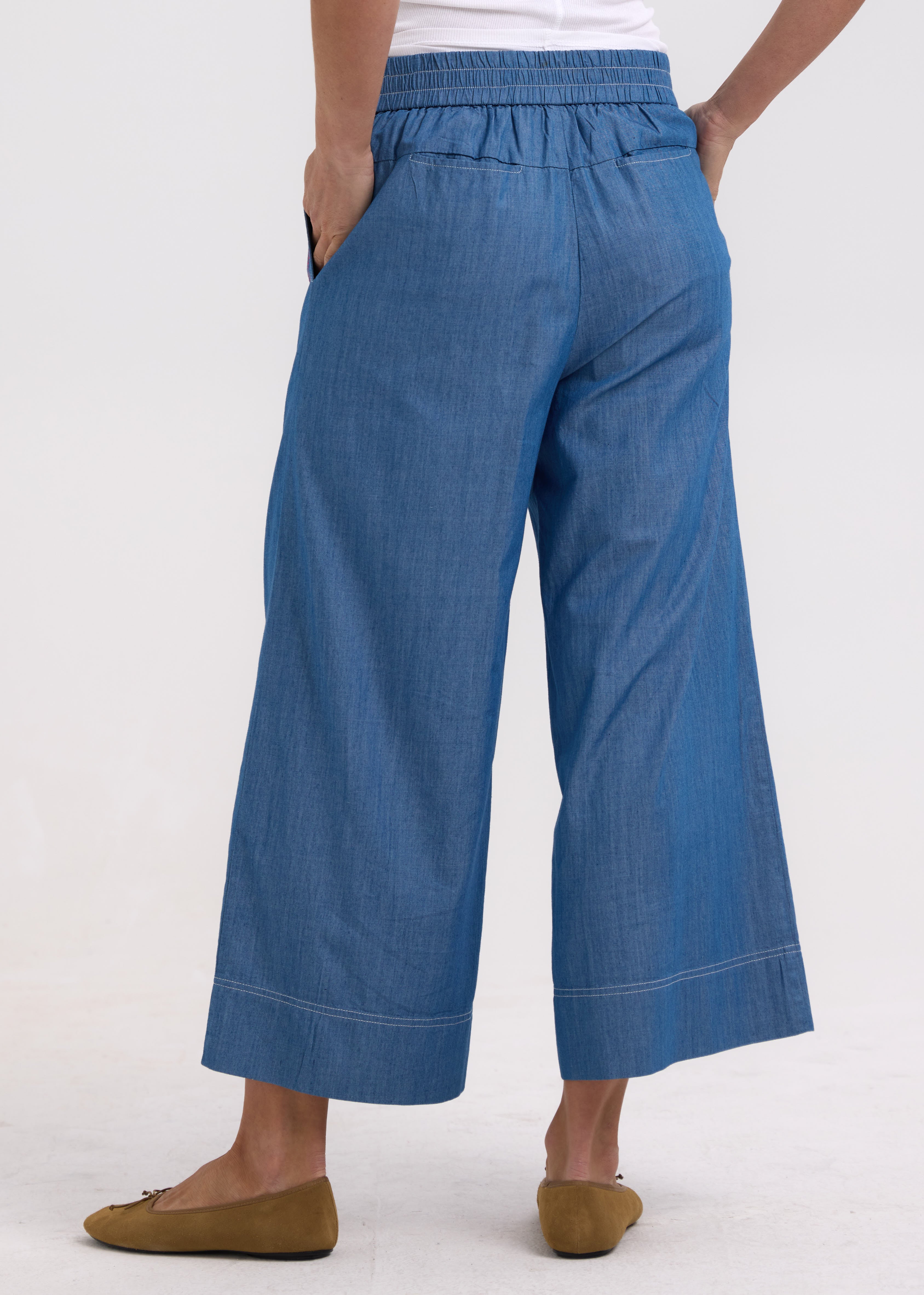 Washed Denim Pant