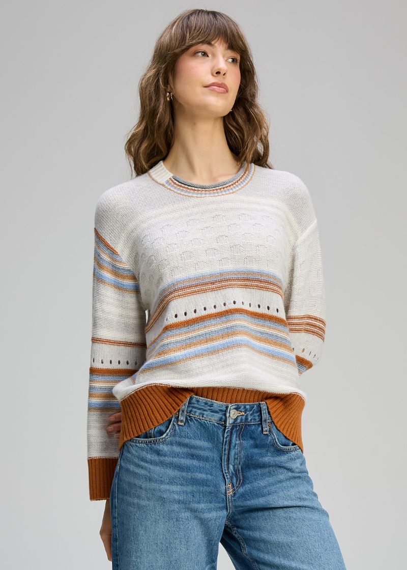 Zaket & Plover Stripe Pop Jumper in Mercury