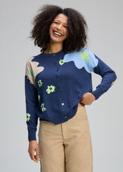 Petal Play Cardigan- Denim