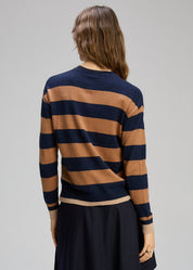 Stripe Clash Knit- Dark Denim