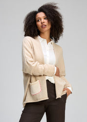 Zaket & Plover Bloom Back Cardi in Mink