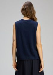 Essential Vest- Dark Denim