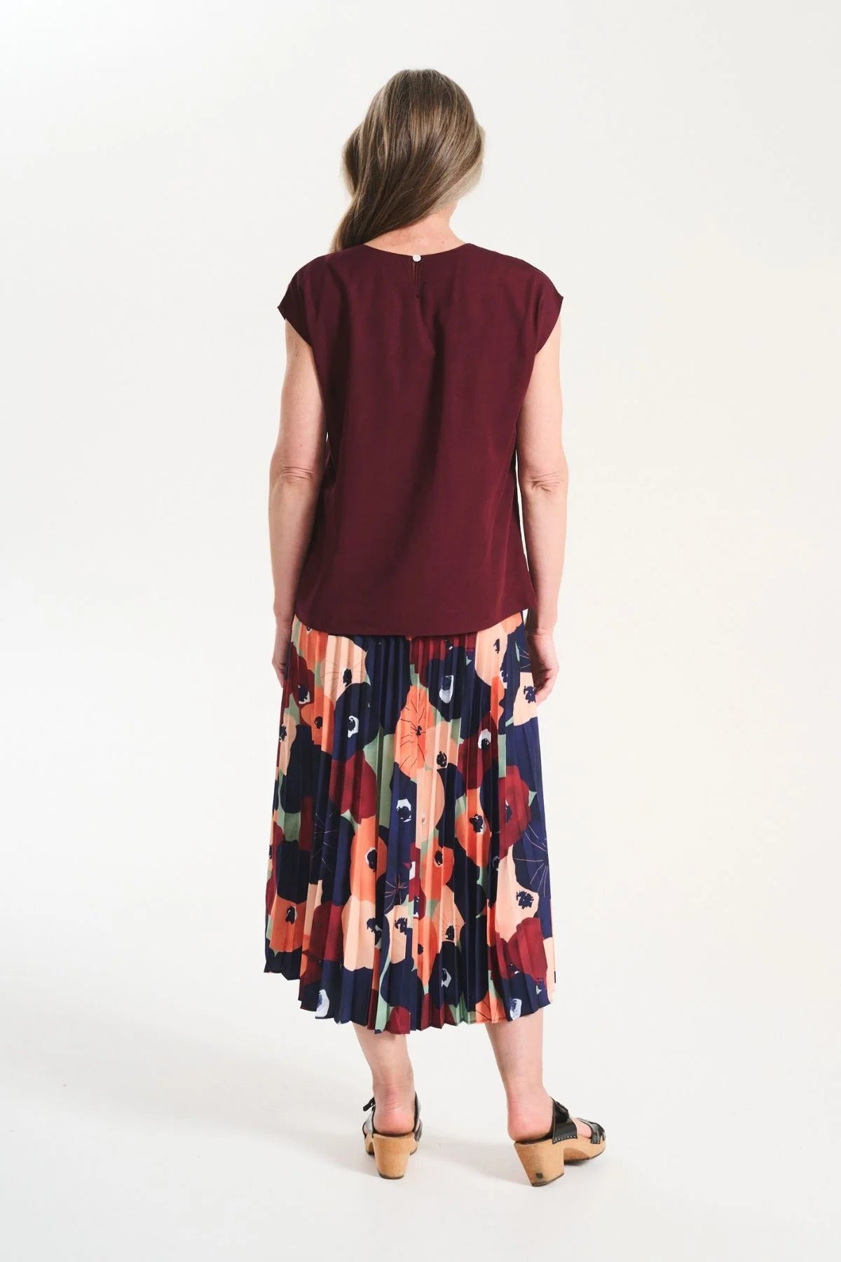 Zahara Pleated Skirt- Peach