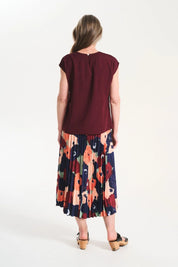 Zahara Pleated Skirt- Peach