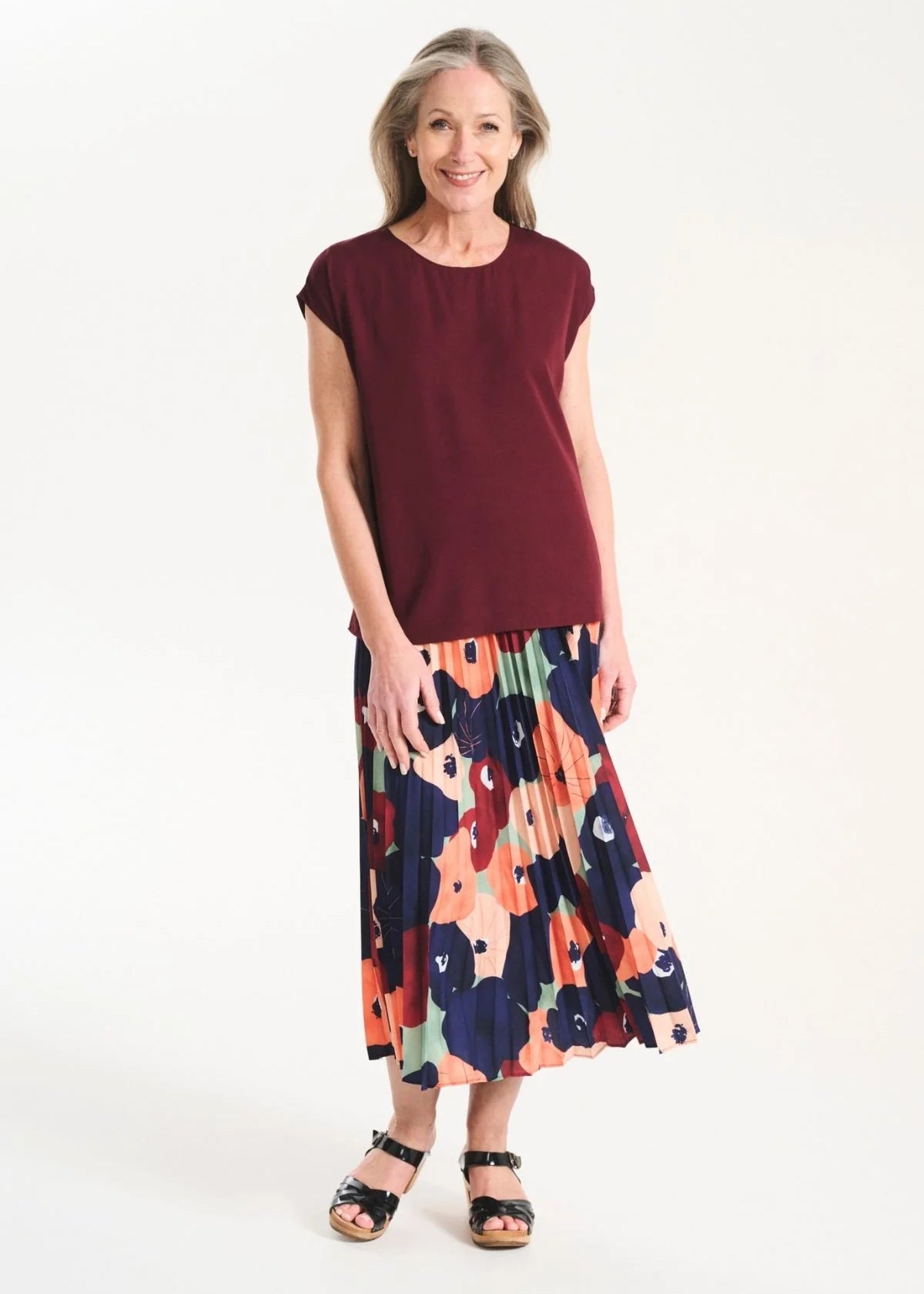 Olga de Polga Zahara Pleated Skirt in Peach
