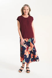 Olga de Polga Zahara Pleated Skirt in Peach