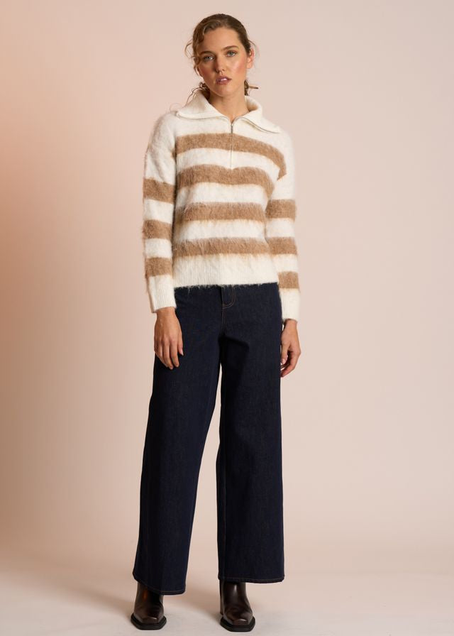 Neris The Zip Jumper- Pearl & Sesame