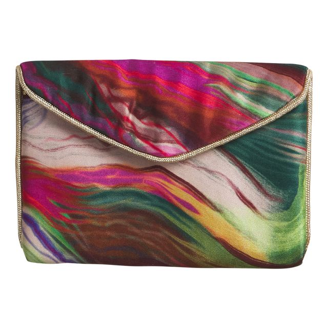 Sage x Clare Zoi Silk Pouch Verdant