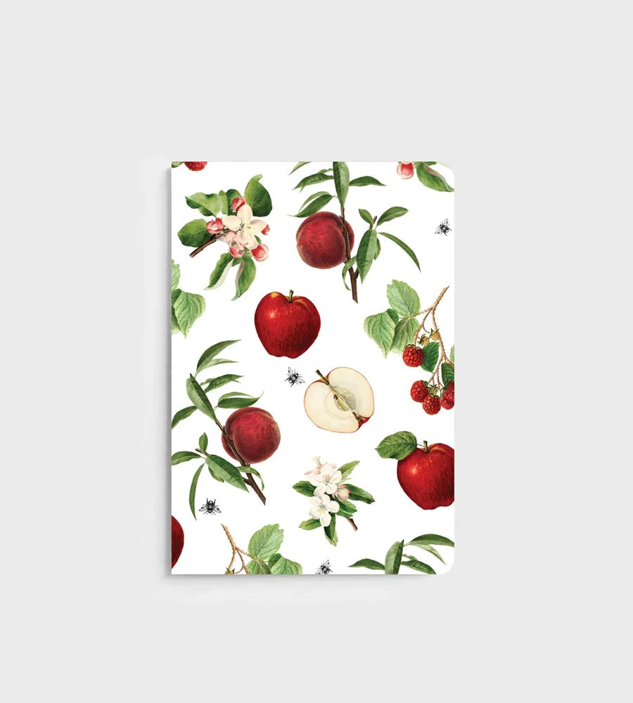 Father Rabbit Softcover Notebook in Apples & Bees print
