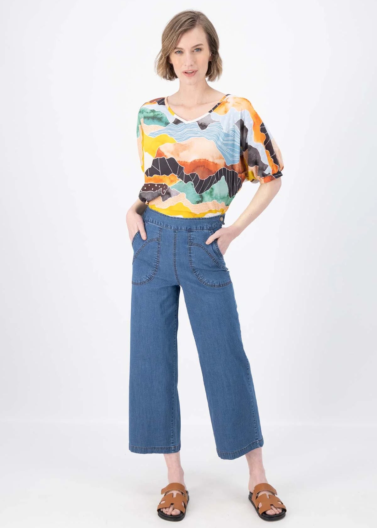 Olga de Polga Peggy Ligera Pants in Light Wash Denim