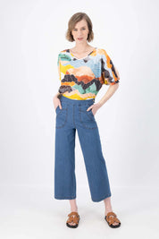 Olga de Polga Peggy Ligera Pants in Light Wash Denim