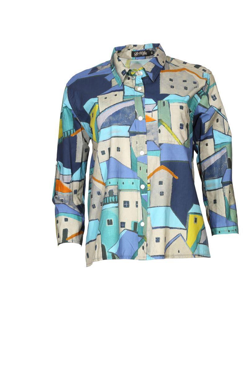 Pueblito Shirt- Blue
