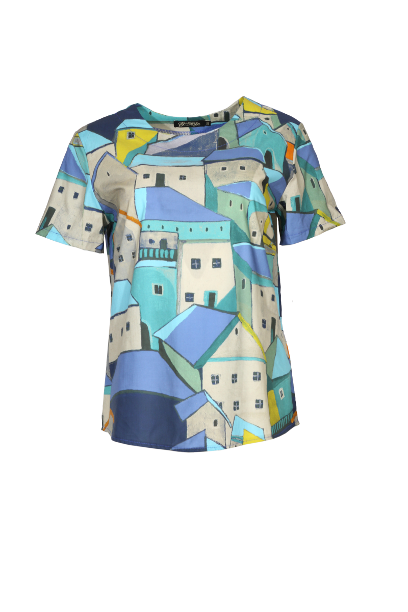 Pueblito Top- Blue