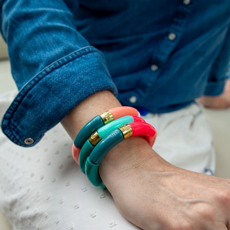 Parabaya Pipoca Bangles Turquesa Trio