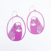 Denz & Co Pink Budgie Earrings