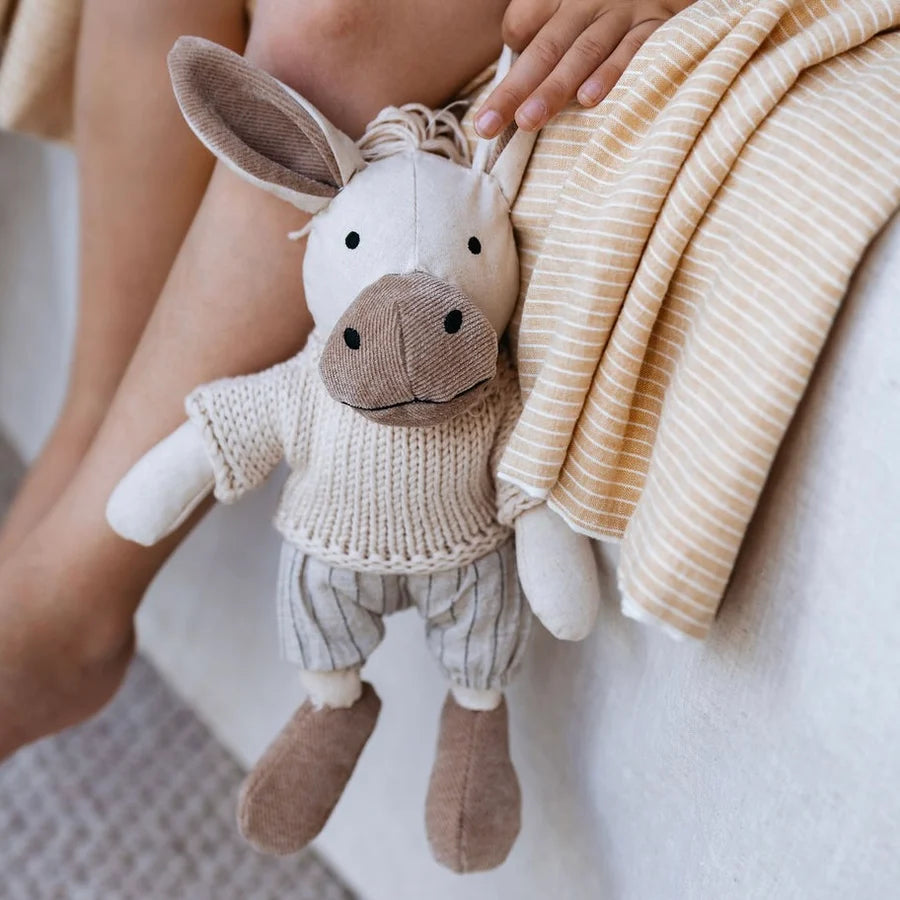 And the little dog laughed Cedric Donkey Linen Soft Toy