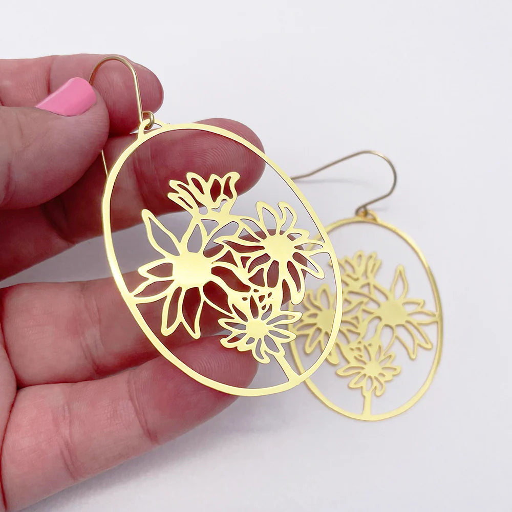 Flannel Flower Earrings