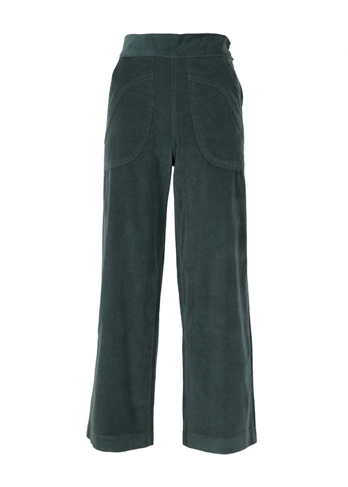 Peggy Summer Corduroy Pants- Forest Green