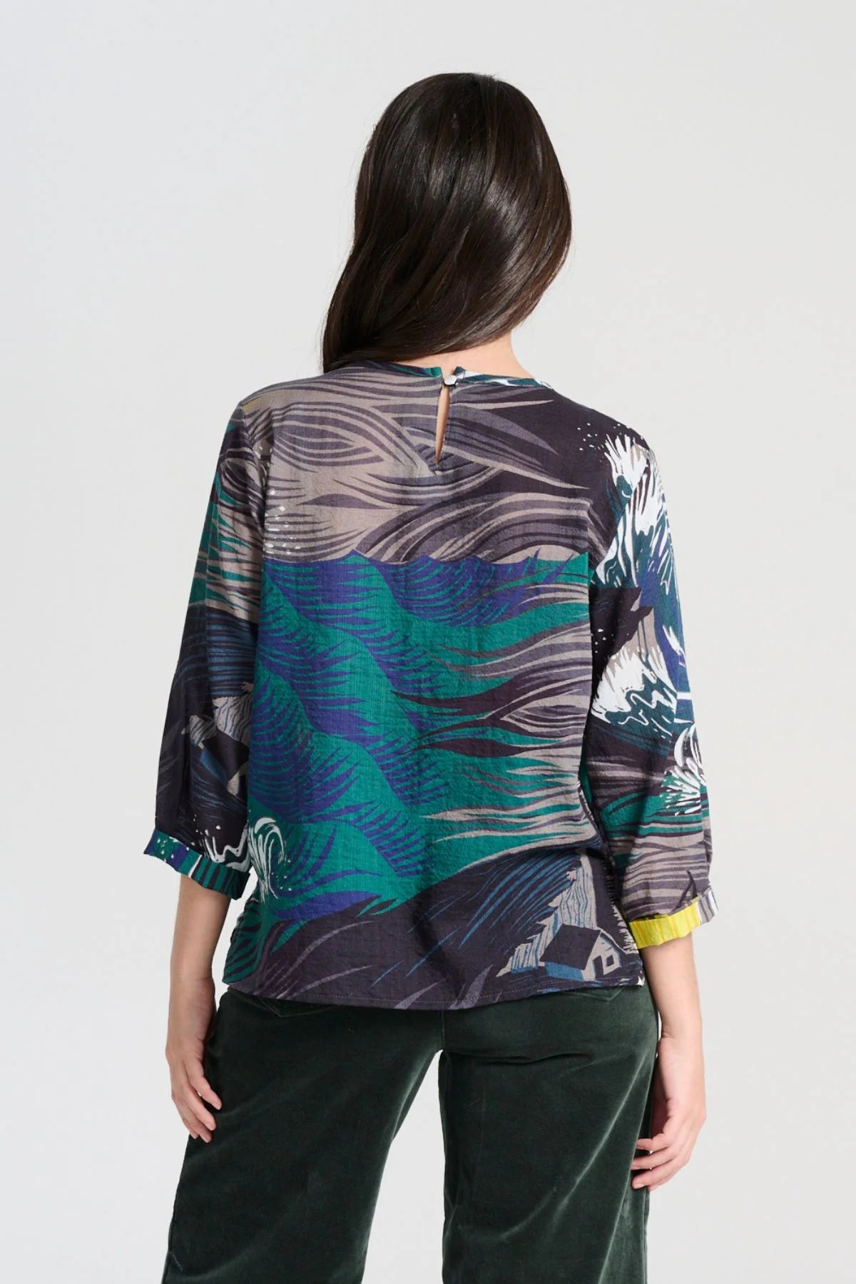 Isla Seersucker Chemise- Storm