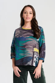 Isla Seersucker Chemise- Storm