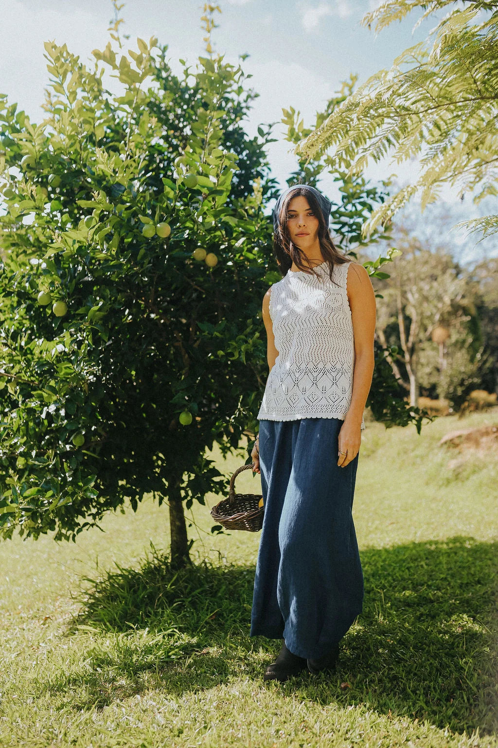 Montaigne Eadie Linen Pant in Indigo