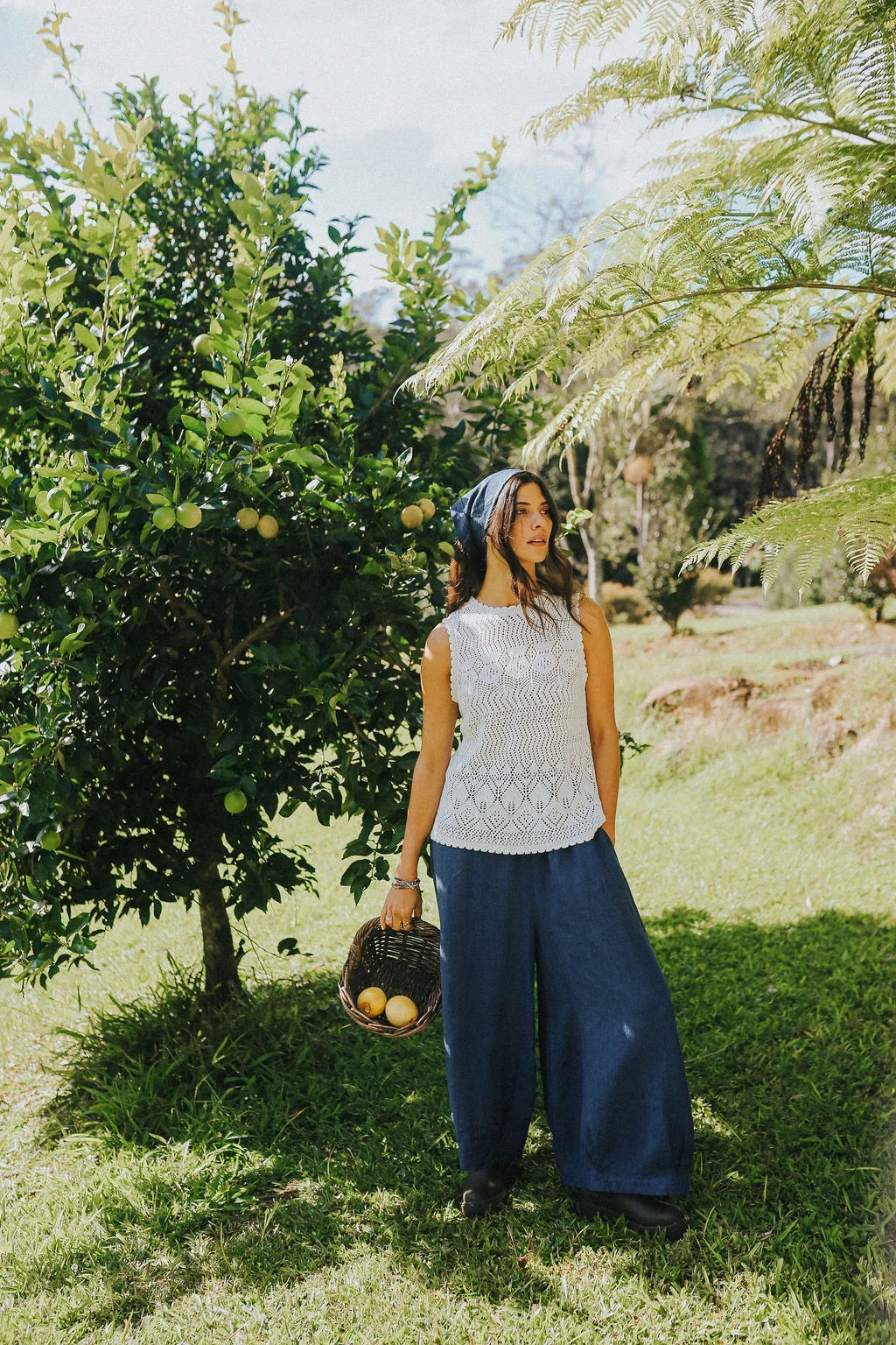 Edie Linen Pants- Indigo