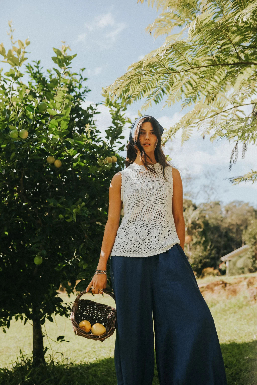 Edie Linen Pants- Indigo