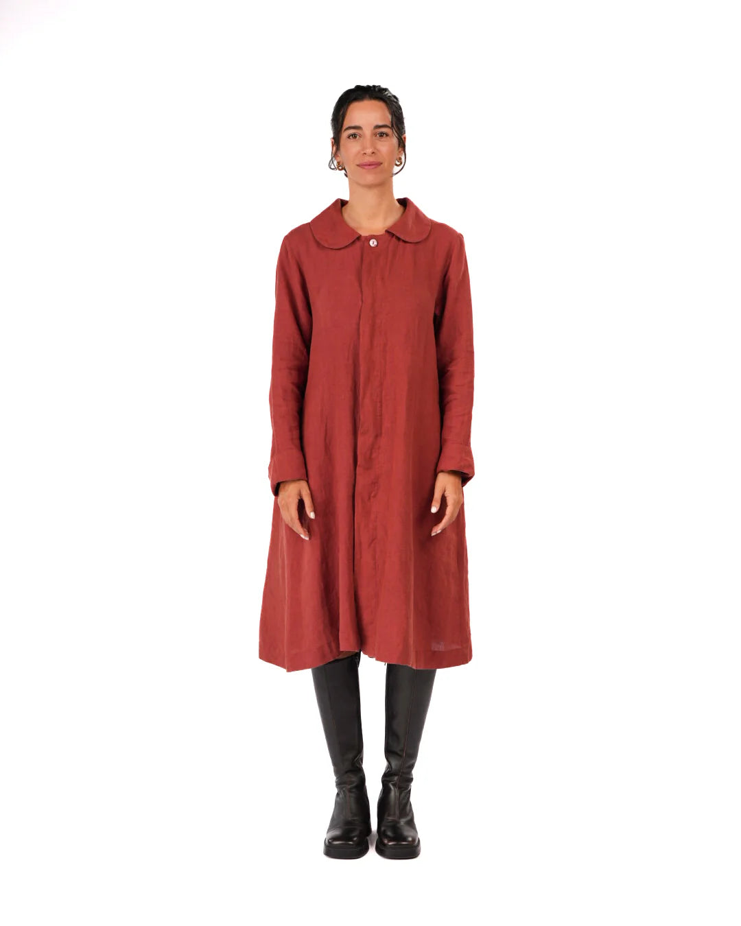 French Linen Jacket with Peter Pan Collar