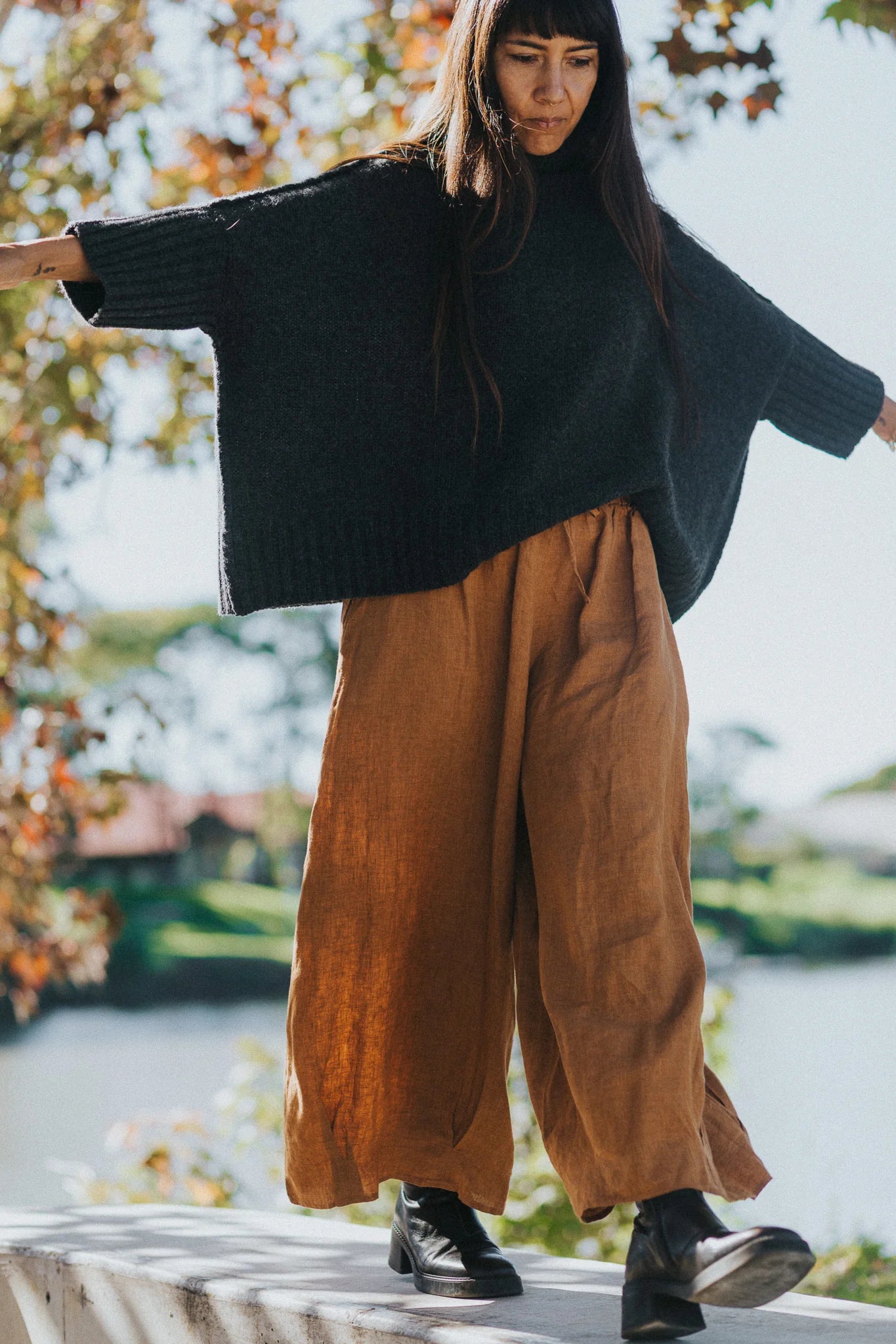 French Linen Pants- Toast
