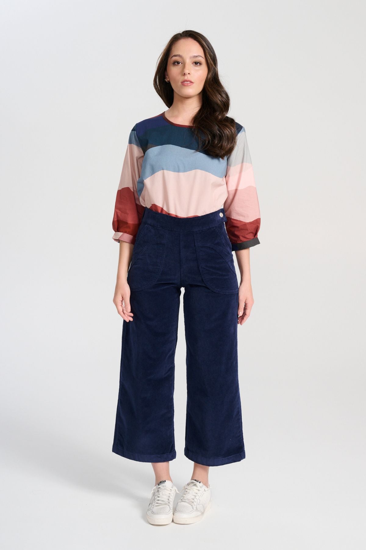 Peggy Paris Velvet Pants- Navy