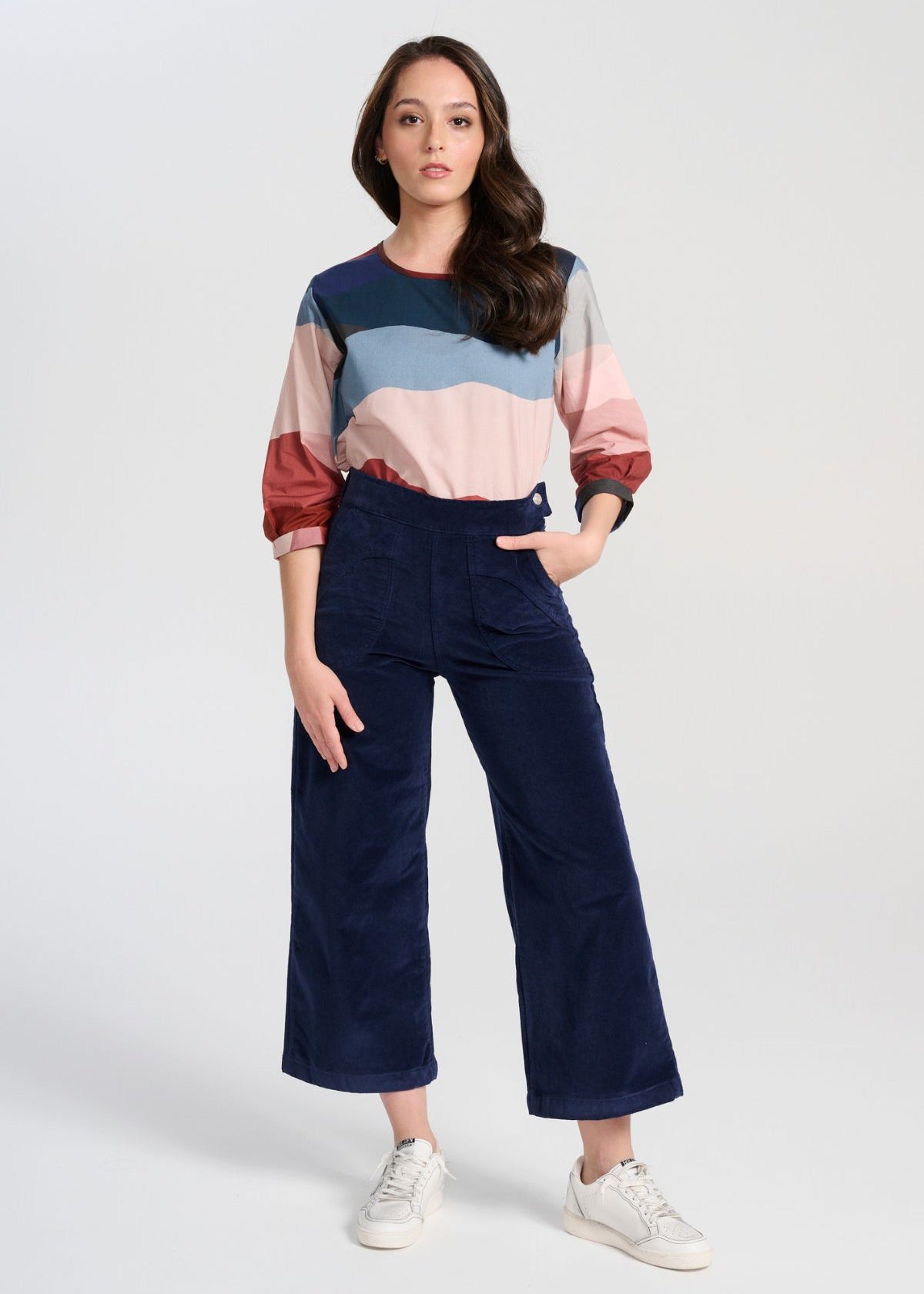 Olga de Polga Peggy Paris Velvet Pants in Navy