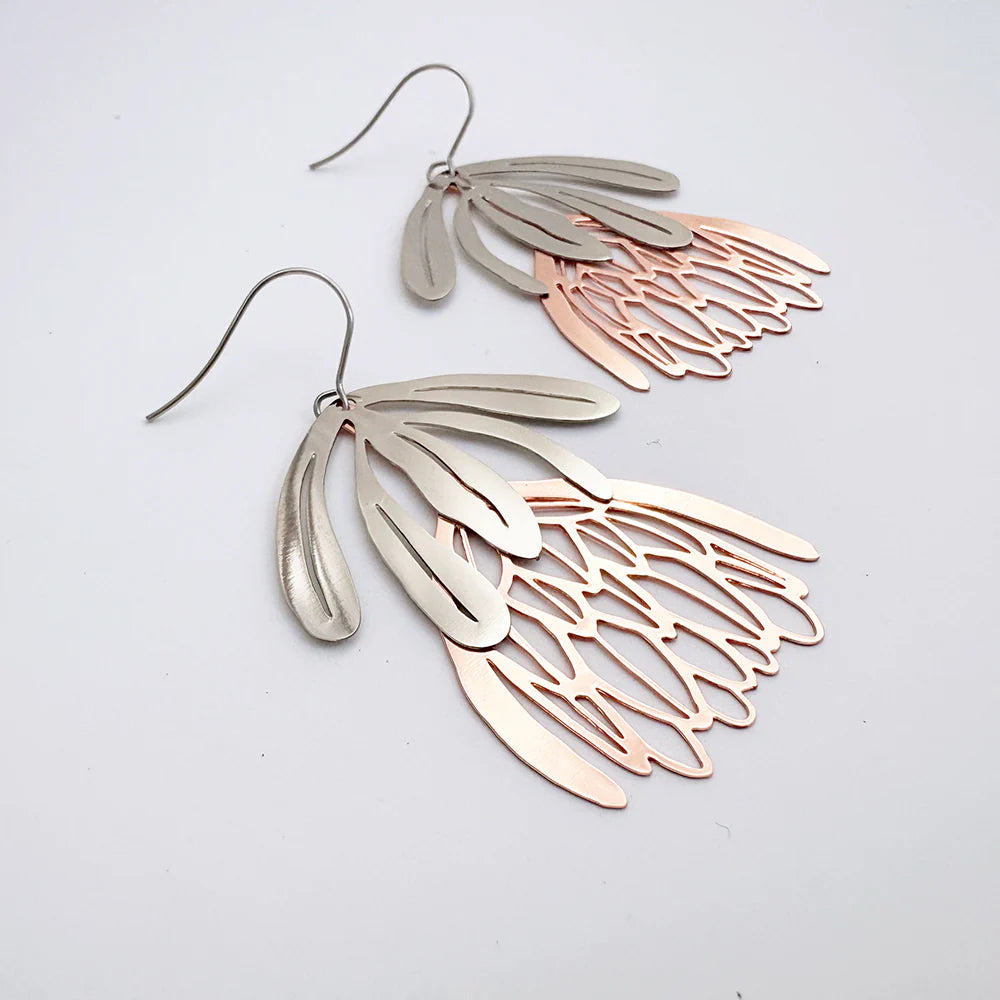 Protea Flower Dangle Earrings