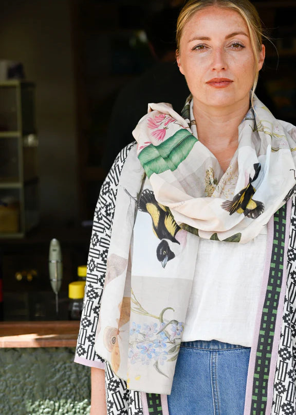 Lazybones Natural World Silk Cotton Scarf