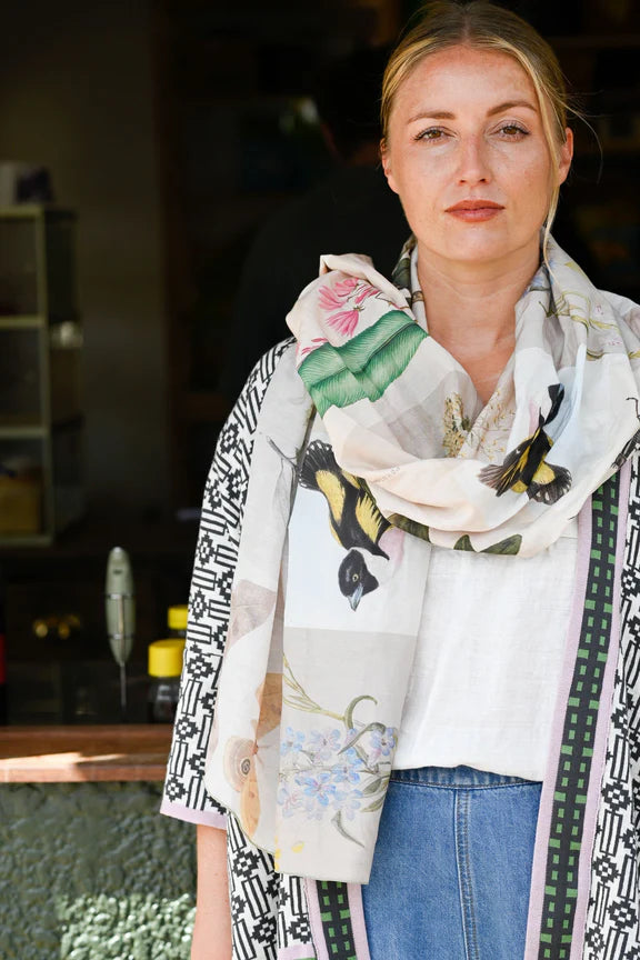 Lazybones Natural World Silk Cotton Scarf