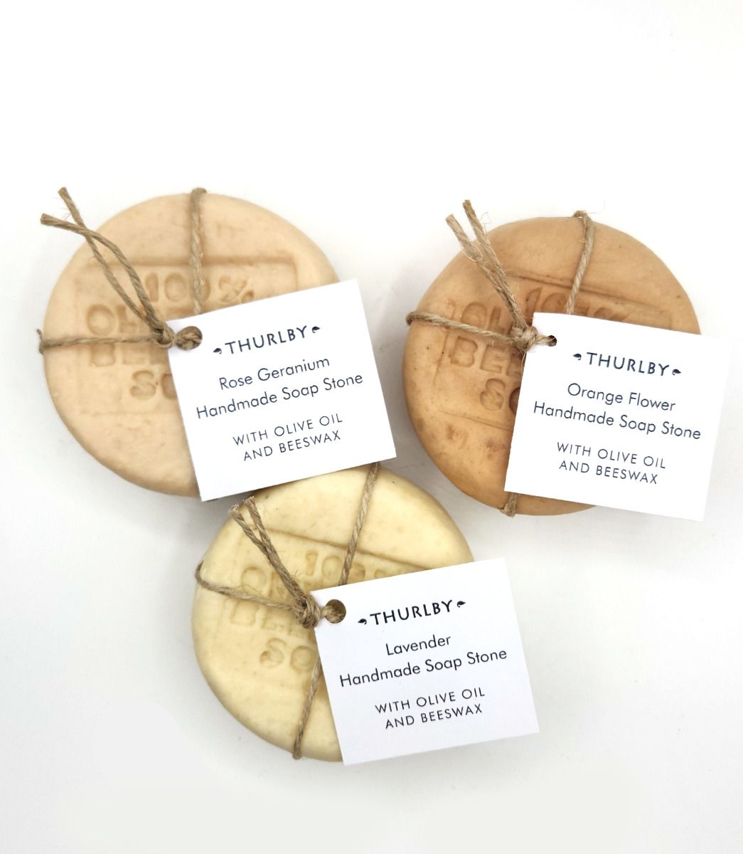 Thurlby Handmade Oilve Oil Soap Stones scented with essential oils