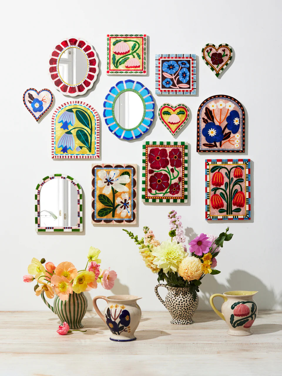 Bloom Nouveau Check Mirror