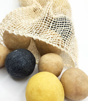 Olive Oil Soap Balls in Agave Cloth