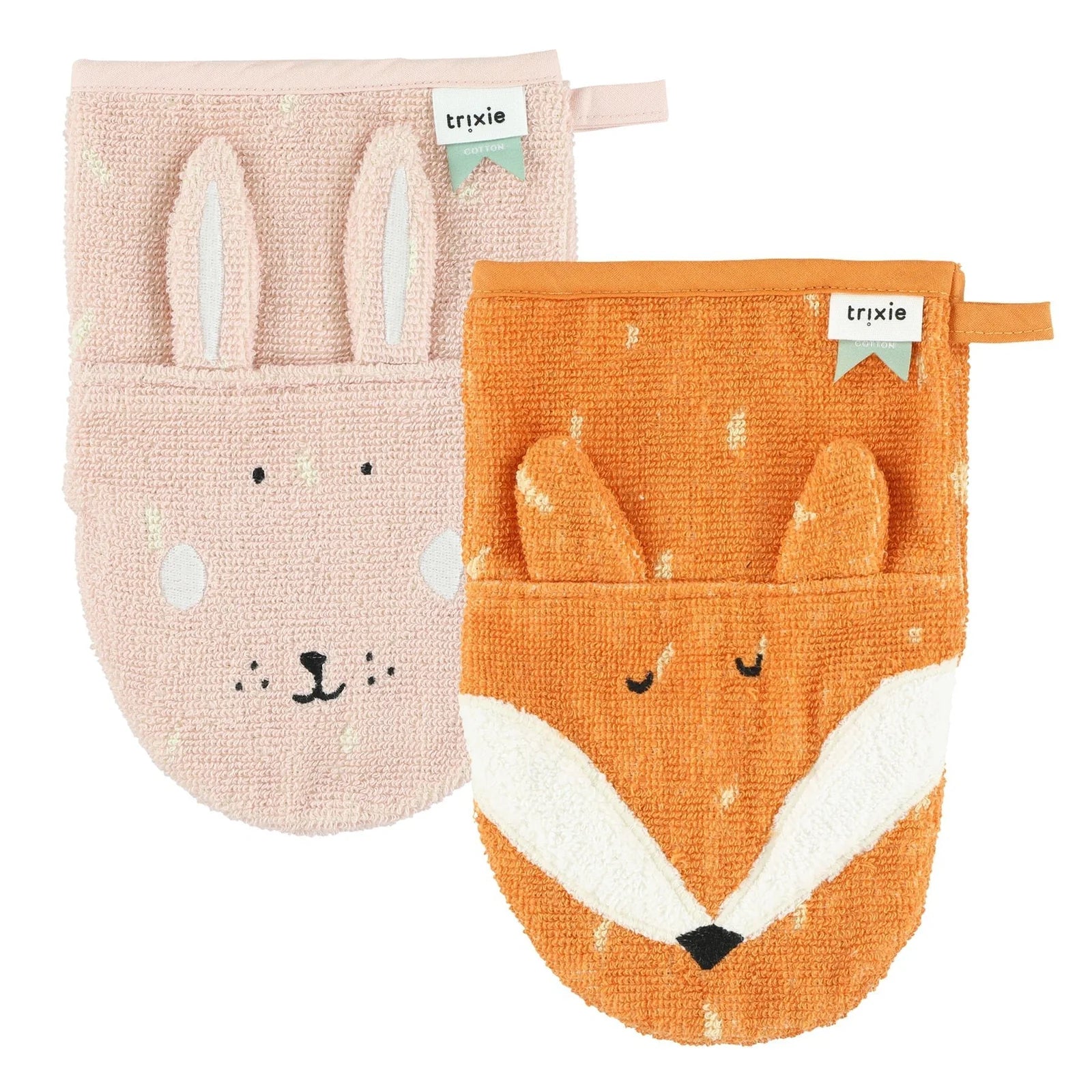 Trixie Washcloths 2 Pack Mrs. Rabbit & Mr. Fox