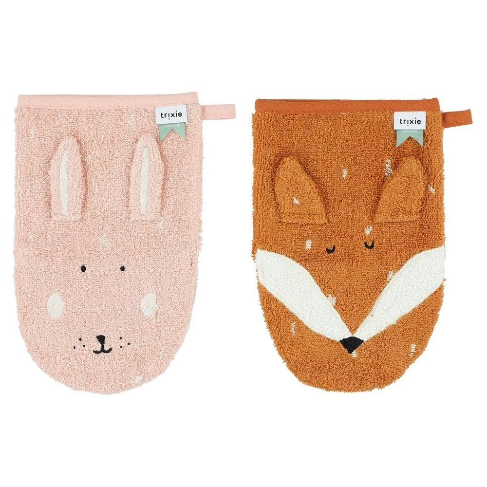 Washcloths 2 Pack- Fox/Rabbit