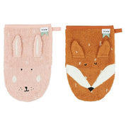 Washcloths 2 Pack- Fox/Rabbit