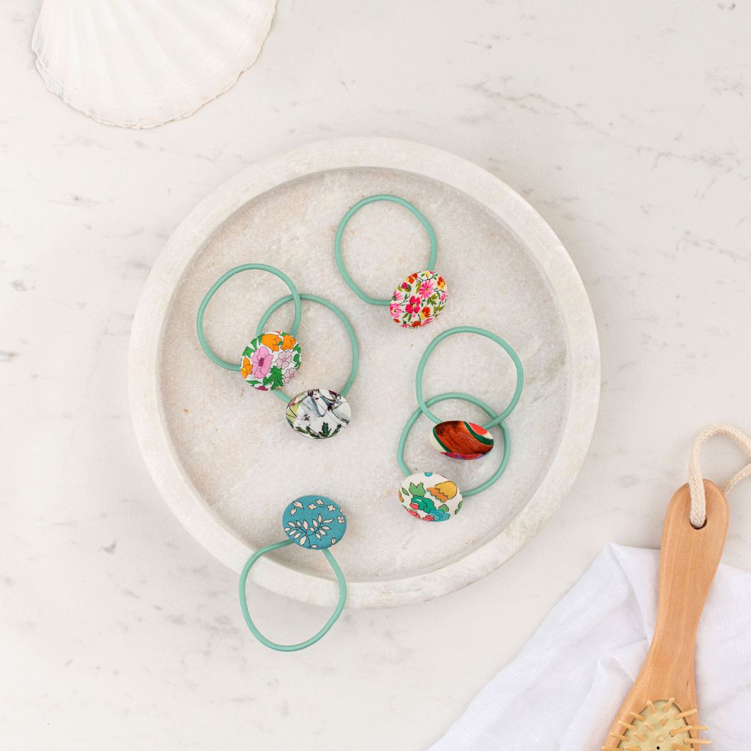 Button Bobble Hair Band Set
