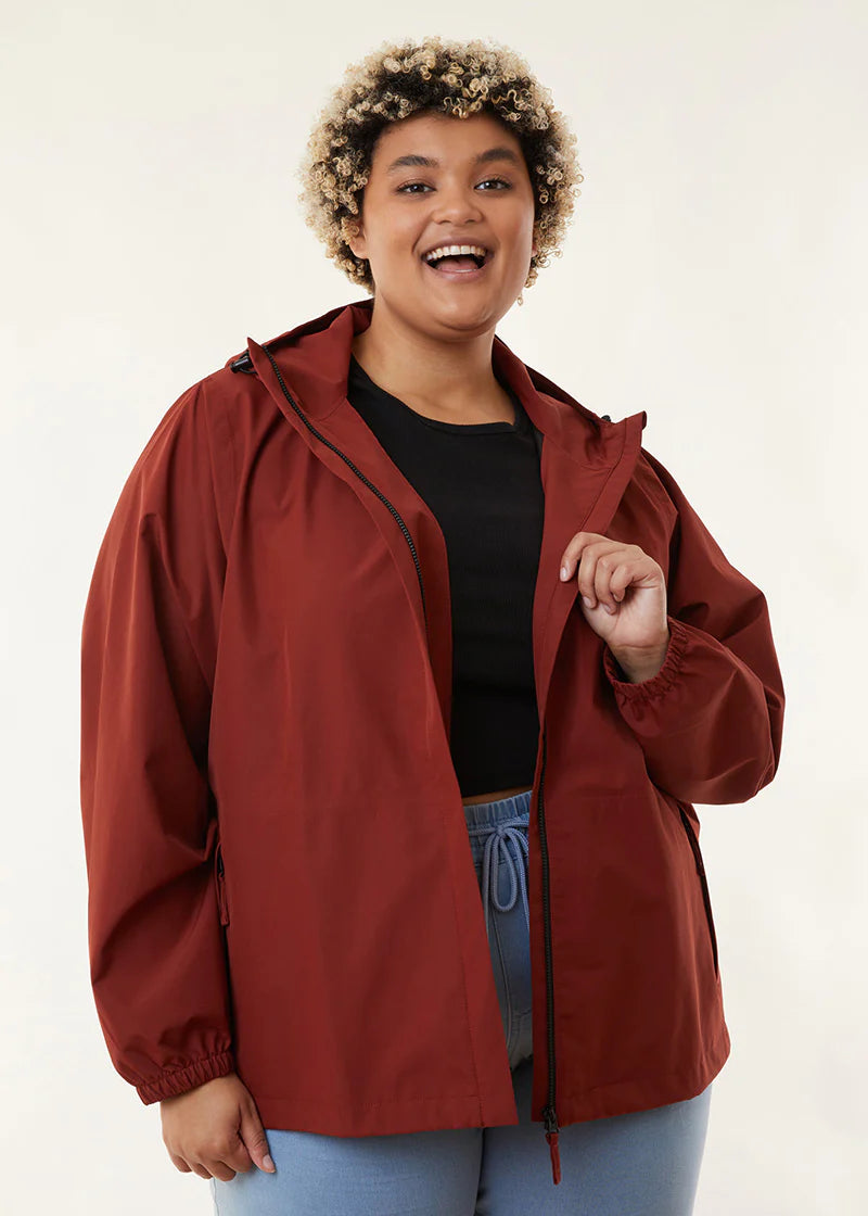 Elements Waterproof Jacket- Terracotta