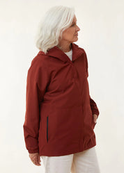 Elements Waterproof Jacket- Terracotta