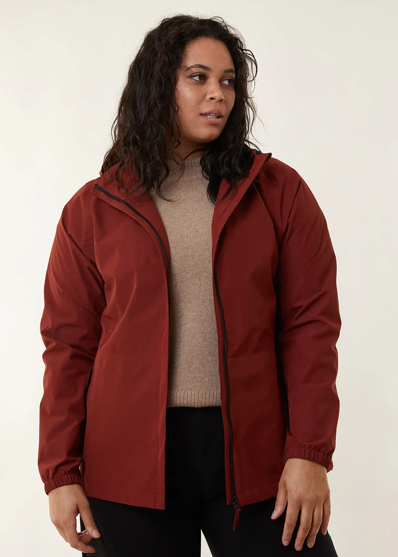 Elements Waterproof Jacket- Terracotta