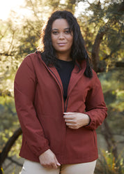 Elements Waterproof Jacket- Terracotta