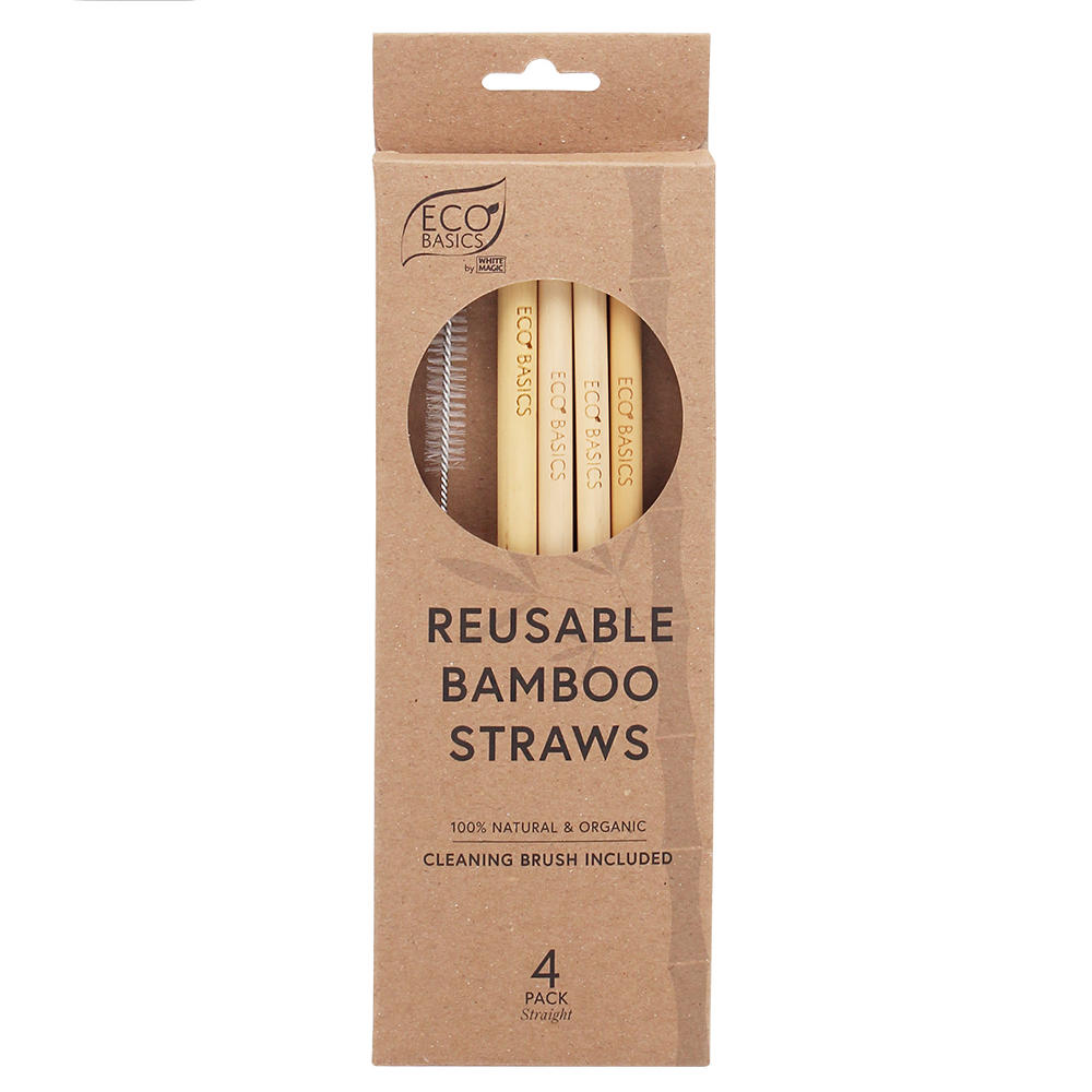 Reusable Bamboo Straw Set